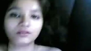 Cute Indian teen chick exposed on camera in the car