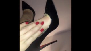 Anna Deluxe fetish Louboutins + Feet