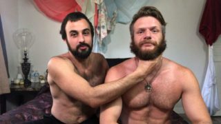Brian Bonds and Mason Lear fuck in the ass on the bed