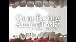 CEI Challenges: Audio Cum Eating Instruction JOI Tasks on My FREE Gentle FemDom OnlyFans