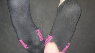 Wife loves when I cum on her pumas after work