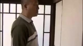 Horny japanese housewife fucked the furniture