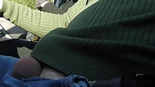 Dick flash - Teacher caught me masturbating in the car while driving to school and helps me cum