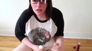 Tranny shemale jerk off cumshot