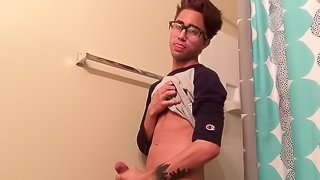 Amateur Gerald Stroking His Big Dick