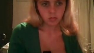 Big immature tits exposed on a webcam