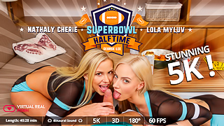 Superbowl Halftime - Hot Blondes Czech Lola Myluv & Nathaly FFM