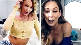 Webcam show between horny pornstars Cherie DeVille and Emma Hix