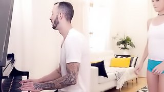 Pianist makes love to a sensual young lady
