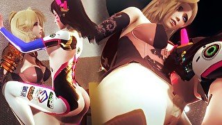 [OVERWATCH] Futa Mercy penetrates D.Va's ass (3D PORN 60 FPS)