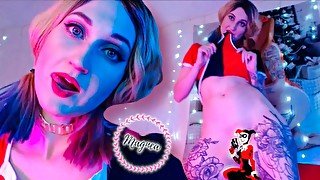 Harley Quinn Strips and Flashes Her Naughty Bits