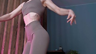 A slender, fit girl LanaYoung gets fucked in the ass and gets a creampie.