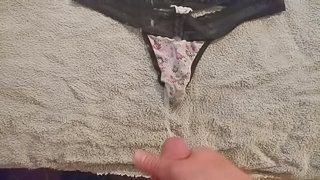 Cumming on my wife's panties