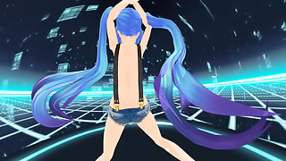 Hatsune Miku bouncing Boobs - 360