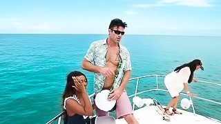 Boat fucking session with insatiable brunette Skyler Nicole