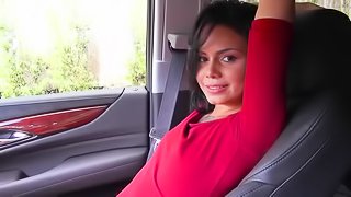 Young amateur car sex with a guy that's horny as fuck