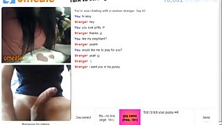 Chubby girl likes the elephant cock on omegle and has cybersex with a stranger