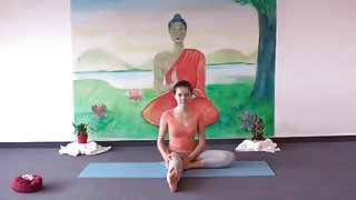 Very sexy and cute Girl doing yoga