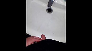 man moans during piss
