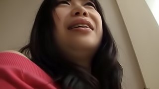 Horny japanese milf goes down on a tasty dick for a blowjob