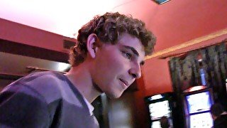Curly-haired gambler getting fucked in the butt in POV