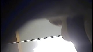 Bushy cunt with sexy slit on changing room spy cam