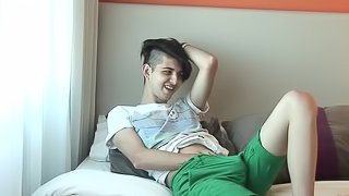 Twink Latino Merli Stroking His Cock