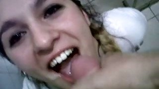 Argentinian slut is excited about swallowing her lover's sperm on camera