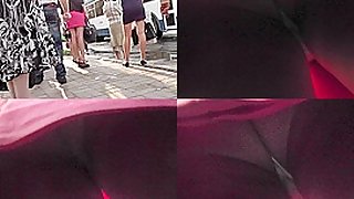 Hot upskirt video with bella and her nice bubble ass