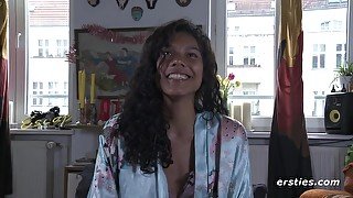 Hot Sex Interview  with ebony nymph Caroline - amateurs