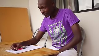 This sexy young African stud cant keep his mind off gay sex.