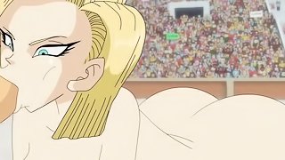 Android 18 and Trunks at the Tournament (Blowjob)