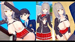 【エロゲーコイカツ！】爆乳美少女「梓(オリキャラ)」のおっぱい揉みまくりH！(巨乳アニメ3DCG動画)[Hentai Game Koikatsu! ](Anime 3DCG video)