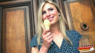 GERMAN SCOUT - TEENY LINDSAY BEI STRASSEN CASTING FUER GELD GEFICKT