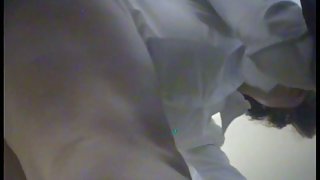 Exciting ass of amateur woman on voyeur cam close up