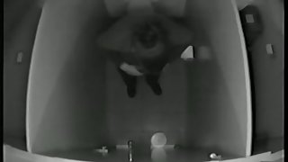 Voyeur toilet scenes with female spied from the above