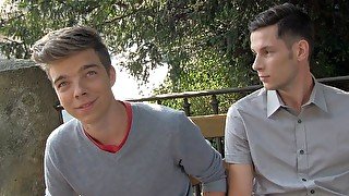 Two twinks ready to submit to the same cock in POV