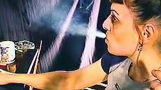 Webcam smoking fetish video
