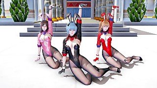 [MMD] SOMI - BIRTHDAY Strip Dance Evangelion Rei Ayanami Asuka Langley Sōryū Mari Illustrious Makina