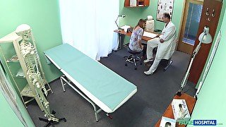 Naughty doctor slides his stiff prick in orgasmic pussy of Ani