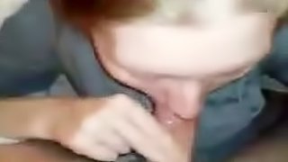 Amateur babe gives hot POV blowjob and handjob combo