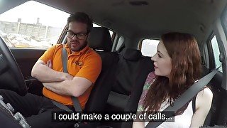 Fake Driving School USA babe Anna De Ville gets UK anal sex