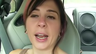 Pornstar Joanna Angel is super cute in a selfshot car video