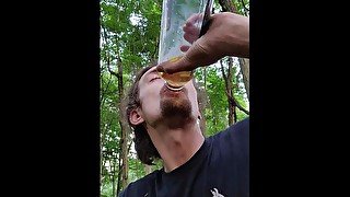 Desperation Golden Piss Drinking On A Hike (So glad my gf didn't notice!) BDE27