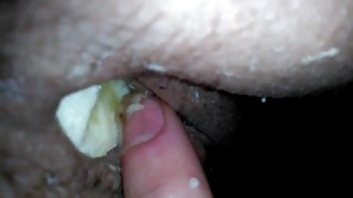Banana Girlfriend Insertion Pussy Fingering gape hole