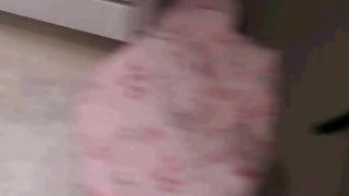 Young slut driking piss from diaper
