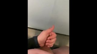 Had long wank in the  toilets with cumshot!!