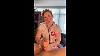 Femdom nurse owns and jerk off cock full video on OnlyFans