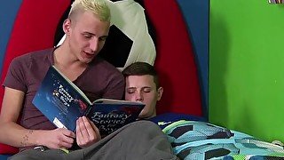 Sissy twink gets ass fucked hard after a bedtime story