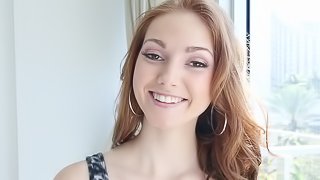 Strawberry blonde beauty is banged and splattered with hot cum